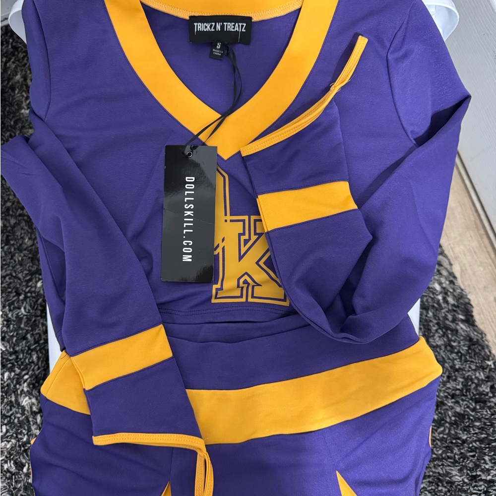 Dolls Kill Purple and Yellow Cheer Set